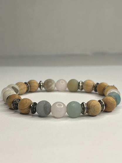 Indian Agate and Jasper with Wood and steel