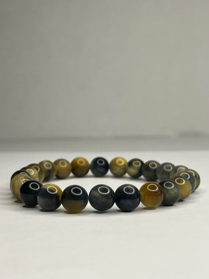 Yellow Tiger eye with Golden and Black Obsidian