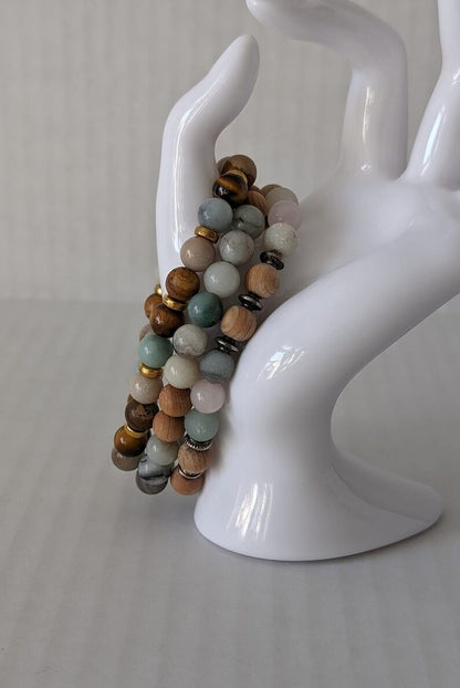 Indian Agate and Jasper with Wood